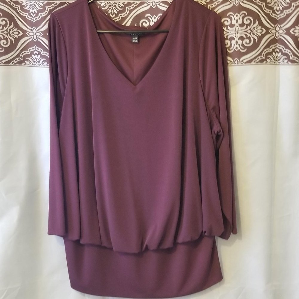 Lane Bryant Merlot Blouse